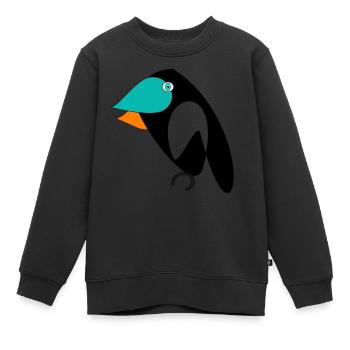 Vogel - Kinder Premium Organic Sweatshirt - Schwarz - Vorne - AI Model Kid Female (0cm)