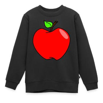 pomme - Sweat Premium enfant bio - noir - Devant - AI Model Kid Female (0cm)