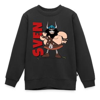 Vic le Viking Sven - Sweat Premium enfant bio - noir - Devant - AI Model Kid Female (0cm)