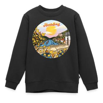 Heidelberg - Sweat Premium enfant bio - noir - Devant - AI Model Kid Female (0cm)