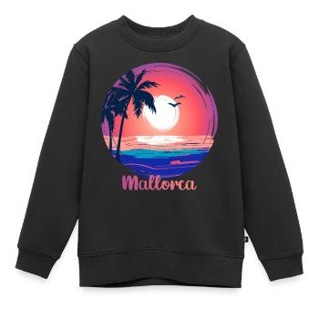 Ich liebe Mallorca - Kinder Premium Organic Sweatshirt - Schwarz - Vorne - AI Model Kid Female (0cm)