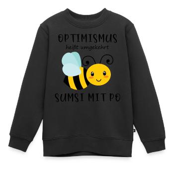 Biene Optimismus Sumsi mit Po - Kinder Premium Organic Sweatshirt - Schwarz - Vorne - AI Model Kid Female (0cm)