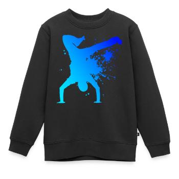 Breakdance Break Dance Damen Herren Bboy - Kinder Premium Organic Sweatshirt - Schwarz - Vorne - AI Model Kid Female (0cm)