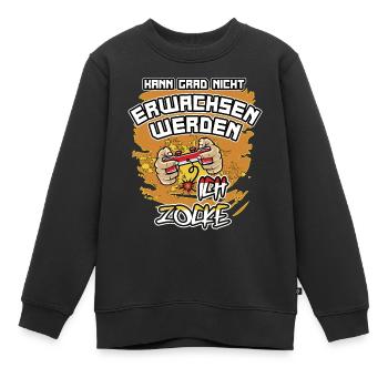 "...Ich zocke". Lustiges Design Für Gamer / Zocker - Kinder Premium Organic Sweatshirt - Schwarz - Vorne - AI Model Kid Female (0cm)