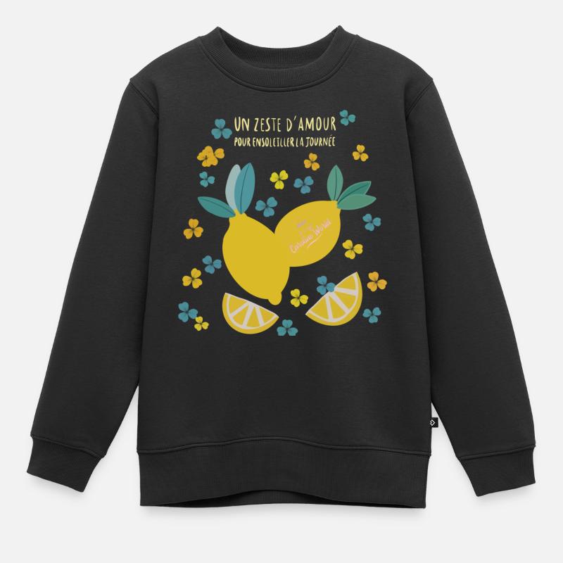 Zeste d‘amour - Sweat Premium enfant bio - noir