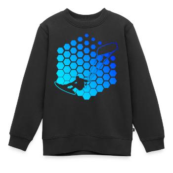 Kitesurf Kitesurf kitesurfer - Sweat Premium enfant bio - noir - Devant - AI Model Kid Female (0cm)