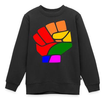 Lgbt - Kinder Premium Organic Sweatshirt - Schwarz - Vorne - AI Model Kid Female (0cm)