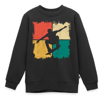 Skateboarding Tricks Skater Stunt Skateboard - Kinder Premium Organic Sweatshirt - Schwarz - Vorne - AI Model Kid Female (0cm)