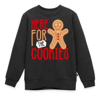 Gingerbread Cookie Crew Tee - Kids Premium Organic Sweatshirt - black - Front - AI Model Kid Female (0cm)
