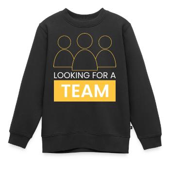 à la recherche d’une équipe - Sweat Premium enfant bio - noir - Devant - AI Model Kid Female (0cm)