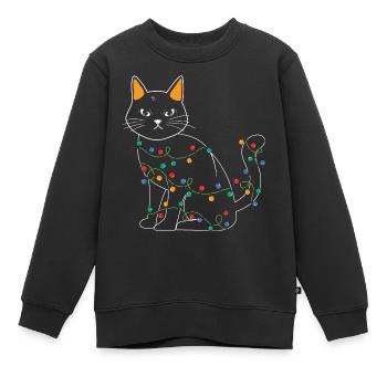 Cadeaux de Noël Noël - Sweat Premium enfant bio - noir - Devant - AI Model Kid Female (0cm)