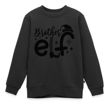 Brother Elf Bruder Elfe X-Mas Christmas Junge - Kinder Premium Organic Sweatshirt - Schwarz - Vorne - AI Model Kid Female (0cm)