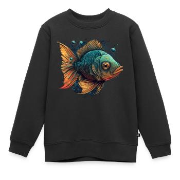 tierfreund - Kinder Premium Organic Sweatshirt - Schwarz - Vorne - AI Model Kid Female (0cm)