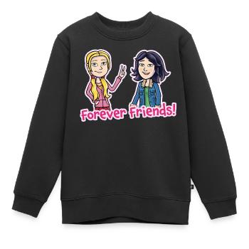 Beste Freundinnen - Forever Friends! - Kinder Premium Organic Sweatshirt - Schwarz - Vorne - AI Model Kid Female (0cm)