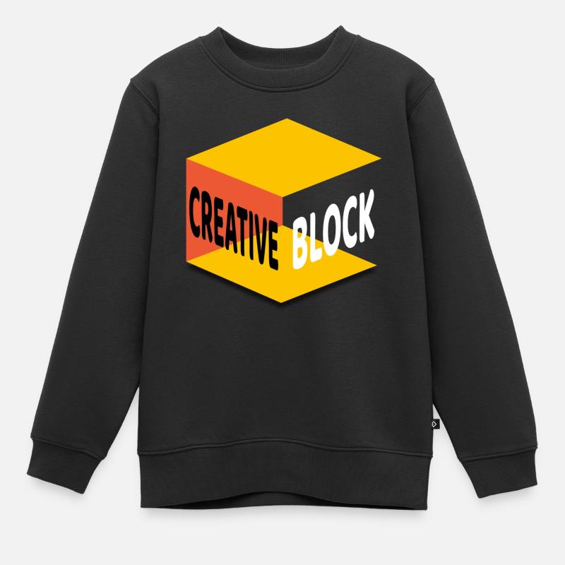 Creative BLOCK - Kids Premium Organic Sweatshirt - black