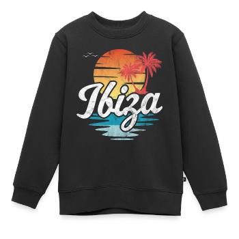 Ibiza - Kinder Premium Organic Sweatshirt - Schwarz - Vorne - AI Model Kid Female (0cm)