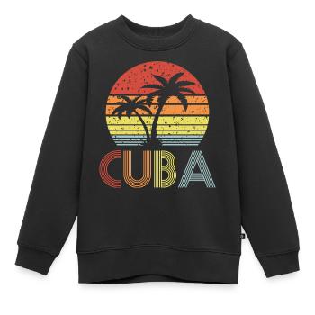 Cuba - Sweat Premium enfant bio - noir - Devant - AI Model Kid Female (0cm)
