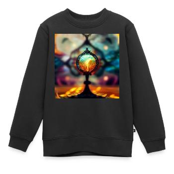Die Welt - Kinder Premium Organic Sweatshirt - Schwarz - Vorne - AI Model Kid Female (0cm)