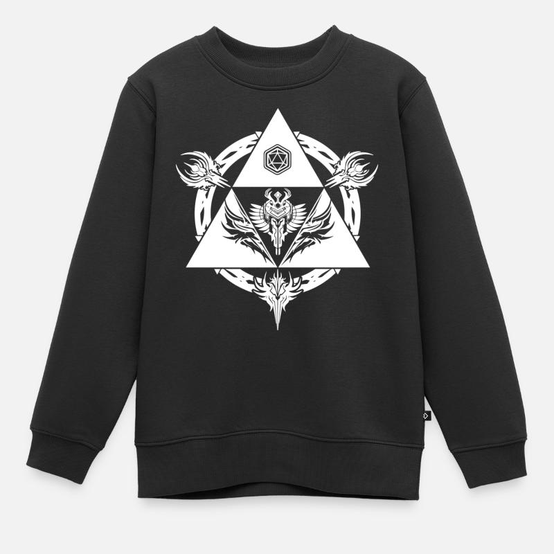 RPG logo cercle des sorts - Sweat Premium enfant bio - noir