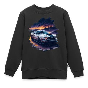 Sportwagen - Kinder Premium Organic Sweatshirt - Schwarz - Vorne - AI Model Kid Female (0cm)