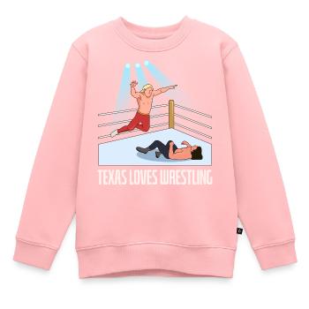 Conception de lutte au Texas pour les fiers fans du Texas - Sweat Premium enfant bio - rose - Devant - AI Model Kid Female (0cm)