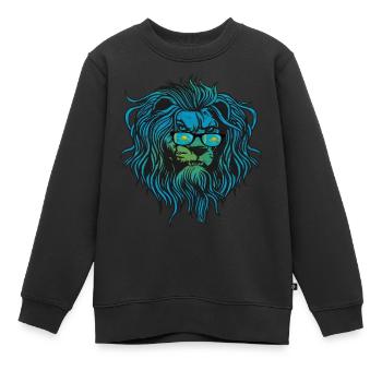 Kazakhstan - Sweat Premium enfant bio - noir - Devant - AI Model Kid Female (0cm)
