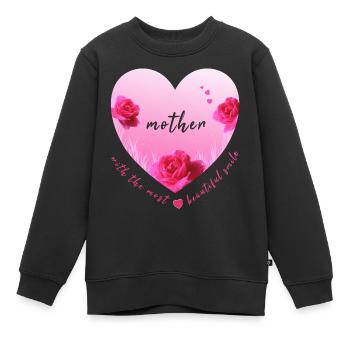 mother Mummy mom mama - Kinder Premium Organic Sweatshirt - Schwarz - Vorne - AI Model Kid Female (0cm)