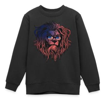 USA - Kinder Premium Organic Sweatshirt - Schwarz - Vorne - AI Model Kid Female (0cm)