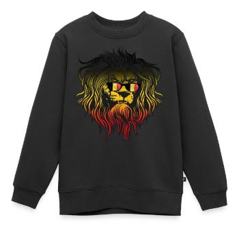 Belgien - Kinder Premium Organic Sweatshirt - Schwarz - Vorne - AI Model Kid Female (0cm)