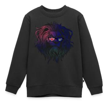 Pitcairn (Îles) - Sweat Premium enfant bio - noir - Devant - AI Model Kid Female (0cm)