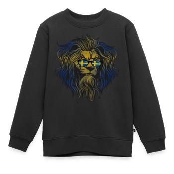 Schweden - Kinder Premium Organic Sweatshirt - Schwarz - Vorne - AI Model Kid Female (0cm)