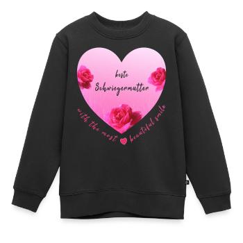 beste Schwiegermutter - Kinder Premium Organic Sweatshirt - Schwarz - Vorne - AI Model Kid Female (0cm)