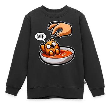 Lustiges gebratenes Huhn Hühnchen Flügel Hühnchen Geschenk - Kinder Premium Organic Sweatshirt - Schwarz - Vorne - AI Model Kid Female (0cm)