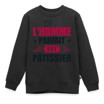 Der perfekte Mann ist Konditor Konditor-Geschenk - Kinder Premium Organic Sweatshirt - Schwarz - Vorne - AI Model Kid Female (0cm)