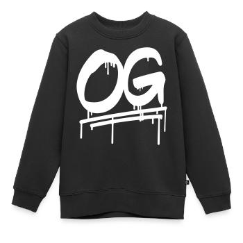 Original Gangster - Sweat Premium enfant bio - noir - Devant - AI Model Kid Female (0cm)