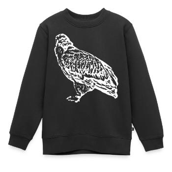 Falken Vogel Vögel - Kinder Premium Organic Sweatshirt - Schwarz - Vorne - AI Model Kid Female (0cm)
