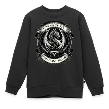 Rugissement puissant du dragon baroque - Sweat Premium enfant bio - noir - Devant - AI Model Kid Female (0cm)