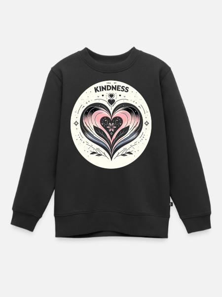 Coeur de l’Art de la gentillesse - Sweat Premium enfant bio - noir
