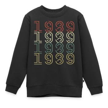 Original 1989 Jahrgang Vintage Geburtstag Retro - Kinder Premium Organic Sweatshirt - Schwarz - Vorne - AI Model Kid Female (0cm)