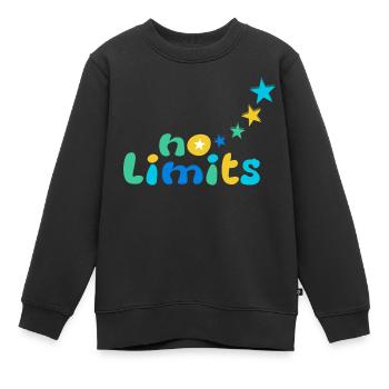 No limits Blau-Grün - Kinder Premium Organic Sweatshirt - Schwarz - Vorne - AI Model Kid Female (0cm)
