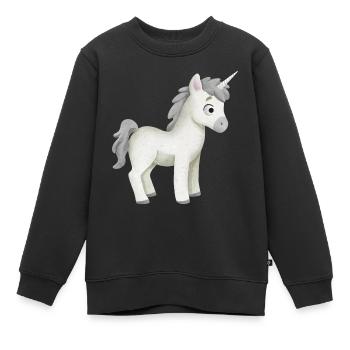 Licorne - Sweat Premium enfant bio - noir - Devant - AI Model Kid Female (0cm)