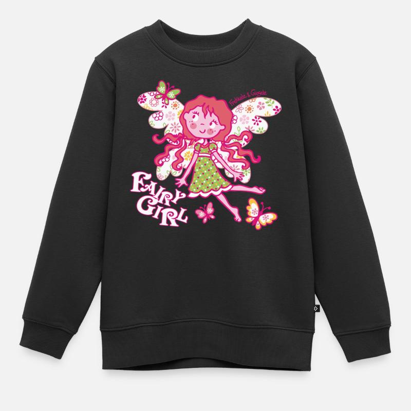Fée Fille - Sweat Premium enfant bio - noir