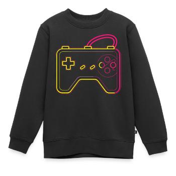 Retro Gaming Controller - Kinder Premium Organic Sweatshirt - Schwarz - Vorne - AI Model Kid Female (0cm)
