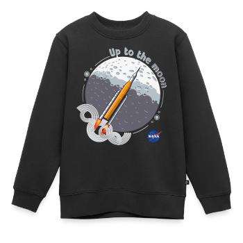 NASA Conception Des Roquettes Up To The Moon - Sweat Premium enfant bio - noir - Devant - AI Model Kid Female (0cm)