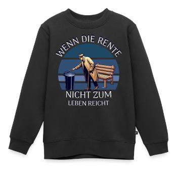 Retraité - Sweat Premium enfant bio - noir - Devant - AI Model Kid Female (0cm)