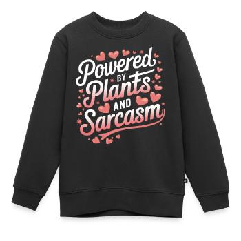 Végétarien Végétalien Végétarien Végétarien - Sweat Premium enfant bio - noir - Devant - AI Model Kid Female (0cm)