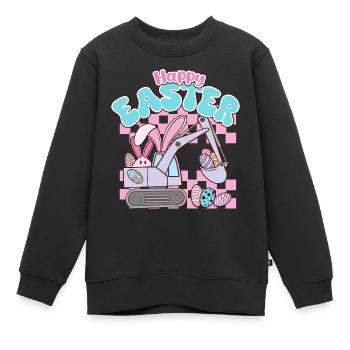 Joyeuses Pâques - Sweat Premium enfant bio - noir - Devant - AI Model Kid Female (0cm)