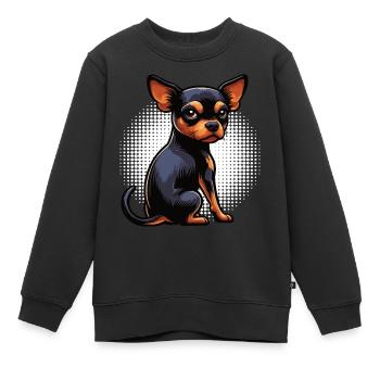 Pinscher miniature Pinscher Pinscher Pinscher Propriétaire Minpin - Sweat Premium enfant bio - noir - Devant - AI Model Kid Female (0cm)