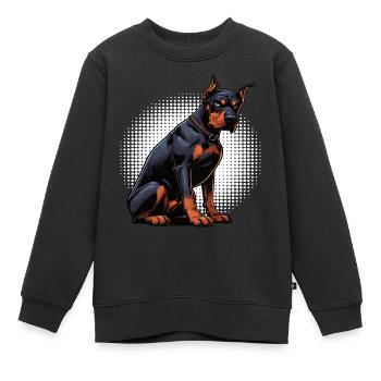 Doberman Doberman Owner Doberman Lovers - Kids Premium Organic Sweatshirt - black - Front - AI Model Kid Female (0cm)