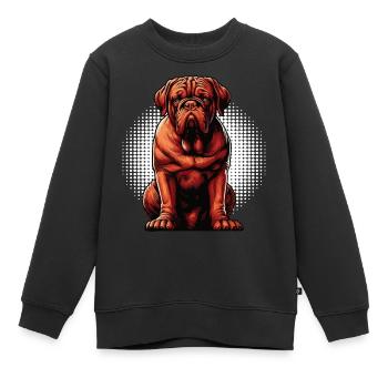 Bordeaux Dogge Bordeauxs Bordeaux Doggen besitzer - Kinder Premium Organic Sweatshirt - Schwarz - Vorne - AI Model Kid Female (0cm)